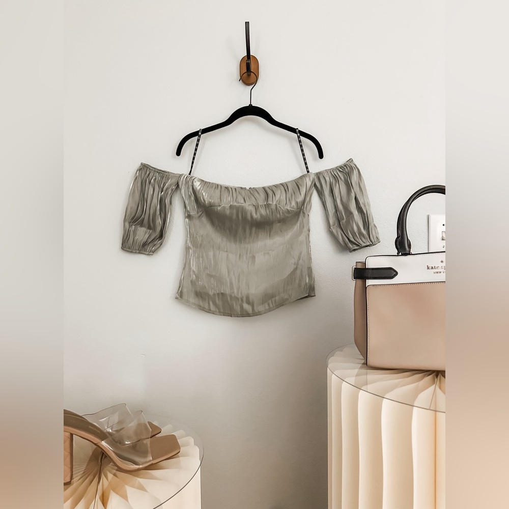 NWT Missguided Ruched Bust Bardot Top - SIZE 6
